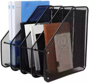 Polished Plastic File Rack, Color : Black