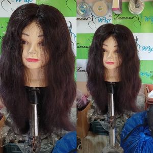 Human Hair Wigs, Color : Black, Brownish Curly, Straight, Wavy