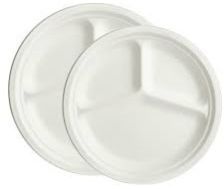 Areca Leaf Plain 3cp 9inch Round Plates For Serving Food