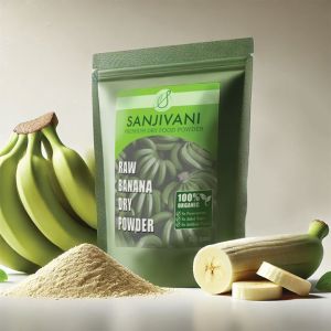 Organic Green Raw Banana Powder, Color : White-Creamy