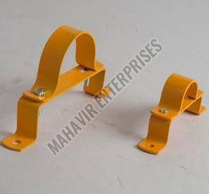 Color Coated Mild Steel Gas Pipe Line Clamp, Color : Yellow