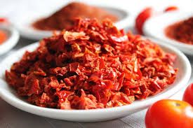 Organic Dehydrated Tomato Flakes, Color : Dark Red