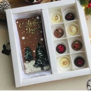 Christmas Personalized Chocolates, Color : Brown, Taste : Sweet