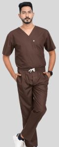 Cotton Clinical Coffee Scrub SUIT M, XL, XXL, 3XL for Hospital