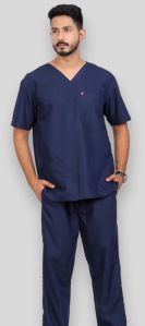 TRIYAANSH MEDIX Cotton Clinical Medical Blue Scrub Set XL, XXL