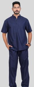 Vinda Band Collar Midnight Blue Men Scrubs