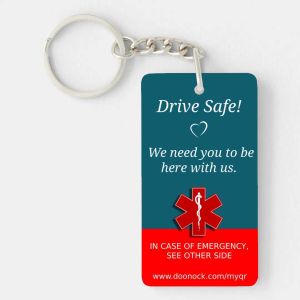 Key Chains With Emergency Qr