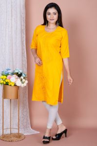 Ladies Yellow Kurti