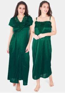 Satin 2 Pcs Night Wear