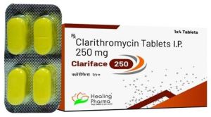 Clariface Tablets IP 250 Mg, Packaging Type : Box