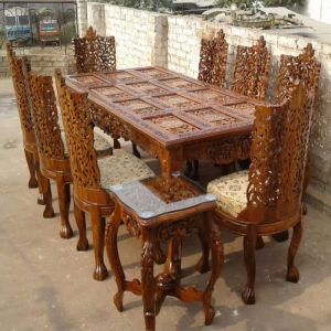 Mango Wood Dining Table Set Standard For Hotel, Home