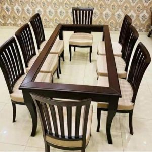 Sheesham Wood Dining Table Set Standard For Hotel, Home