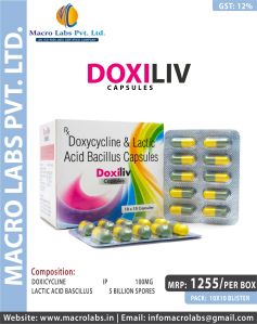 Doxycycline 100mg +Lactic Acid Bascillus 5 Billion Spores