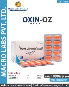 OFLOXACIN 200 MG + ORNIDAZOLE 500 MG