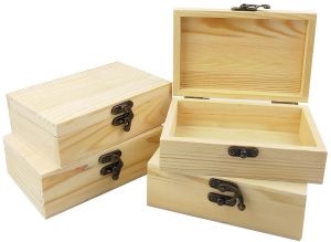 SS Display Printed Polished Wooden Boxes Antique, Modern