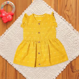 Baby Girl Bright Yellow Cotton Frock