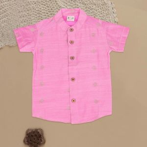 Boys Bright Pink Resham Shirt