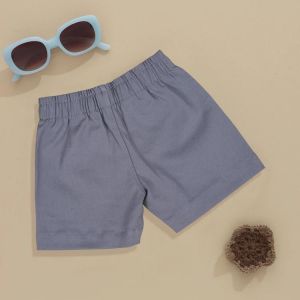 Boys Grey Minimalist Cotton Shorts