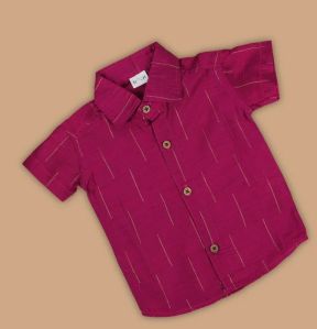 Boon Babies Boys Rani Pink Silk Shirt Casual Wear