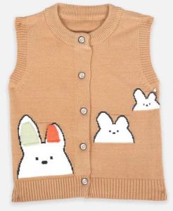 Kids Beige Delight Knitted Vest