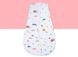 Muslin Lovely Printed Baby Sleeping Bag, Color : Multicolor