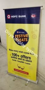 2.5x5 Feet Promotional Roll Up Standee, Shape : Rectengular