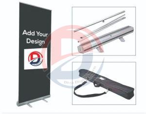 Polished Aluminium Roll Up Banner Stand, Color : Silver