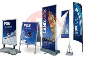 Printed Aluminum Outdoor Banner Stand, Color : Multicolor