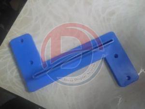 Plain Polished Plastic Z Flange Display Clamp 12x18inch