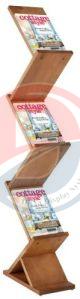 Polished Wooden Magazine Rack, Color : Brown