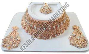 Polished Brass Imitation Choker Set, Color : Multicolor Wedding Wear, Packaging Type : Box