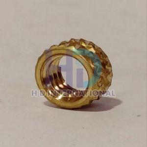 Polished Brass Knurling Inserts, Color : Golden 2 Inch For Electrical Fittings