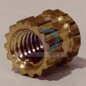 Polished Brass Threaded Inserts, Color : Golden Standard For Electrical Fittings