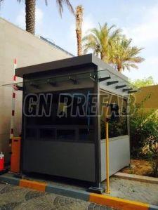 Rectangular Polished Aluminium Luxury Security Guard Cabin