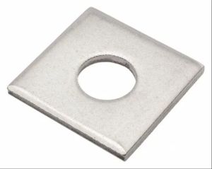 14 Mm Mild Steel Square Washer, Color : Silver