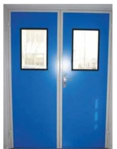 Polished Stainless Steel Clean Room Door, Color : Blue