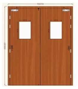 Plain Polished Fire Rated Wooden Door, Color : Brown