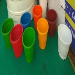 Plain Polished Plastic Flower Pots 10 Inch For Plantation