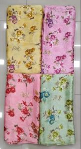 Printed French Crepe Fabric, Color : Multicolor