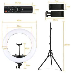 Round Welocity Professional  Selfie Tripod Stand With Phone Holder