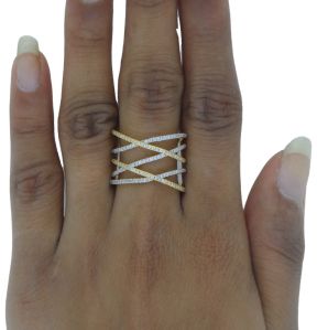 Indiacz Polished Brass Ad Finger Ring, Color : White, Silver