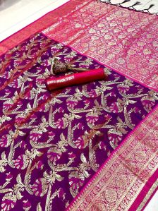 Body Designed Banarasi Silk Sarees Festival Wear