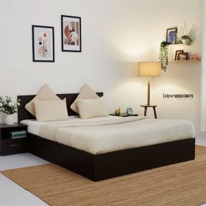 Wood Queen Size Double Bed in Wenge Finish