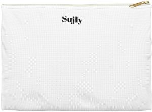 White Plain Polyester Canvas Pouch