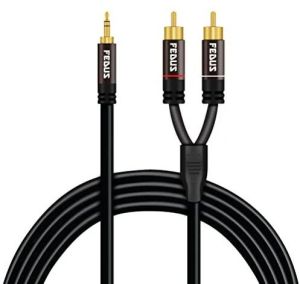 Fedus Rca Cable to Male Audio Adapter