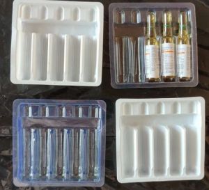 Plain PVC Ampoule Packaging Tray, Color : Transparent