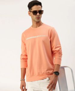 100% Compact Cotton Mens Branded Crew Neck Sweatshirt XXL, XL, L