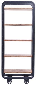 Black Iron Frame Movable Book Rack