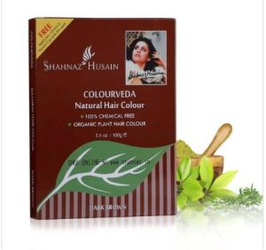 Shahnaz Husain Colourveda Natural Hair Colour 100g (DARK BROWN)