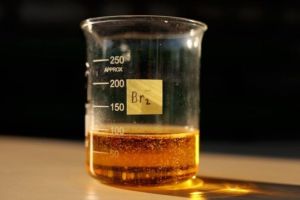 Brown Liquid Bromine